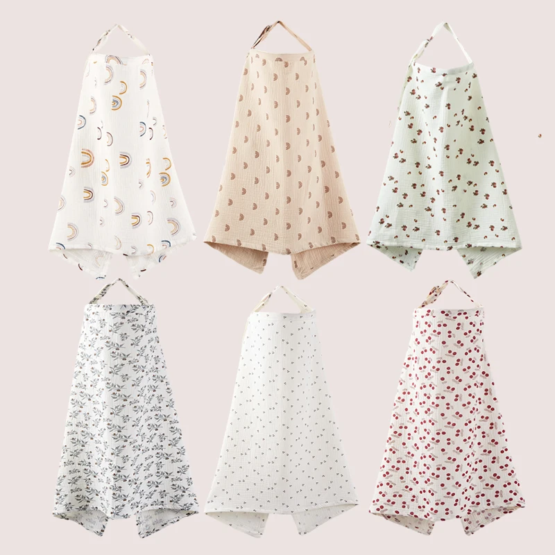 HONGBO customized breast-feed Privacy Mother Nursing Apron Cover portable muslin Nursing Cover for Breastfeeding