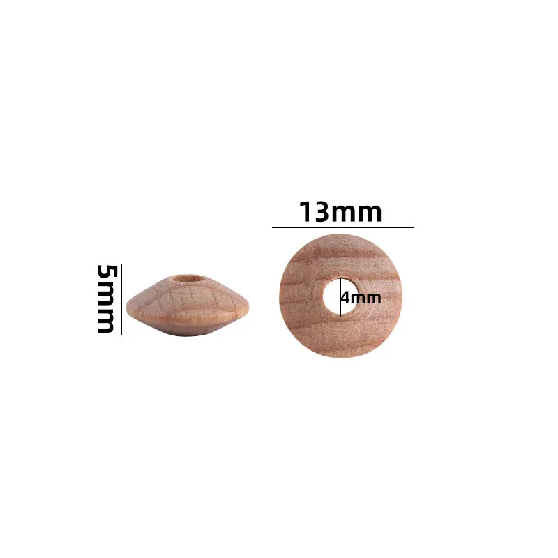 13mm Wooden Bead Natural Wood Beads Round Spacer Wooden Pearl Lead-Free Balls Charms DIY for Jewelry Making Handmade Accessories