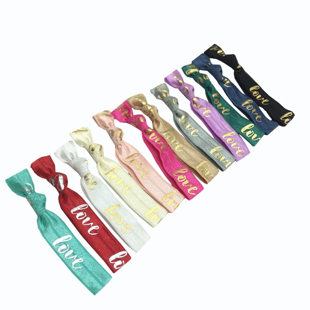 Эластичная Складная лента с принтом «LOVE», 100 ярдов, 5/8 дюйма