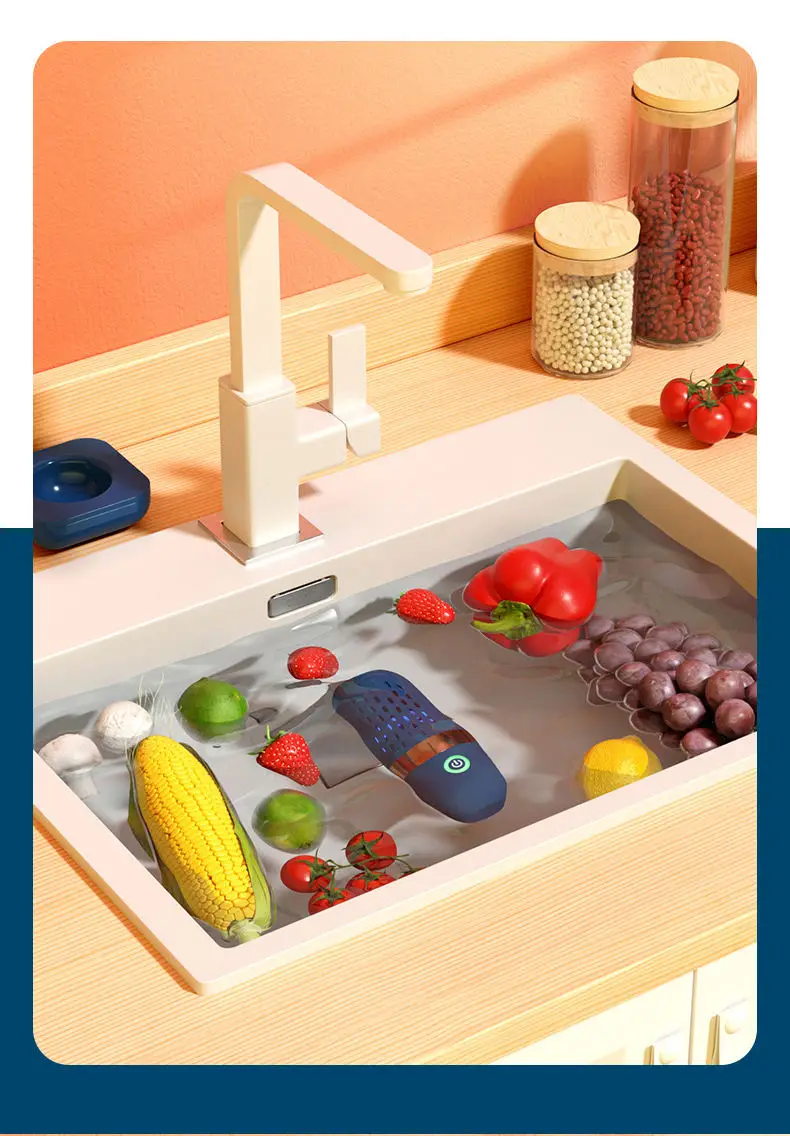 Hot Sale Waterproof Portable Wireless Fruit And Vegetable Food Purifier In Capsule Style