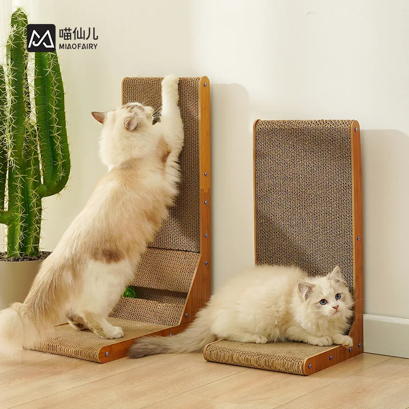 Cat Scratching pad Vertical Corrugated Bell Ball Pet Supplies rectangle cardboard cat scratcher