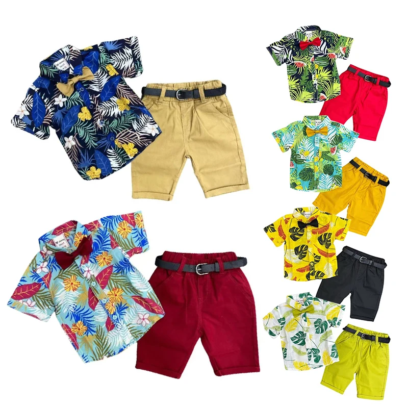 New Trending Children Clothes New Design kids Clothing set Cotton 100% Summer boys 2pcs Clothing set