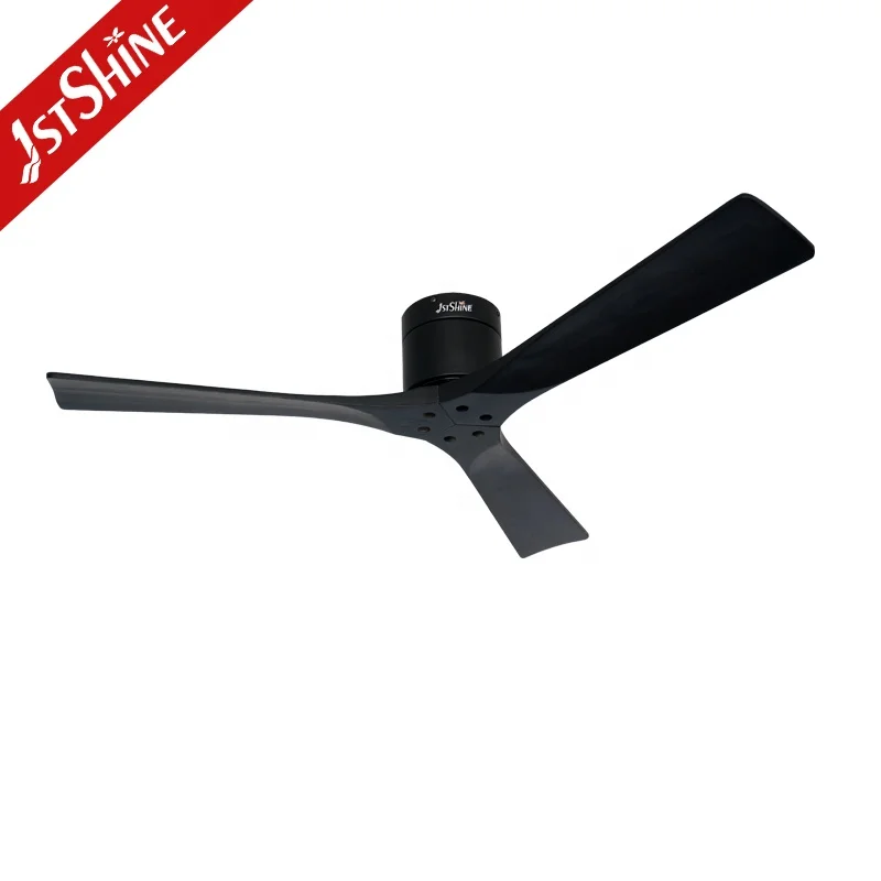 1stshine ceiling fan factory price easy installation 52 inches black 220v solid wood ceiling fan