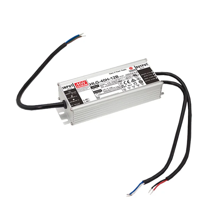 HLG-40H/60H/80H/100H/120H AC DC 12/15/20/24/30/36/42/48/54V Meanwell Led Driver For Square/LED/Grow Lighting