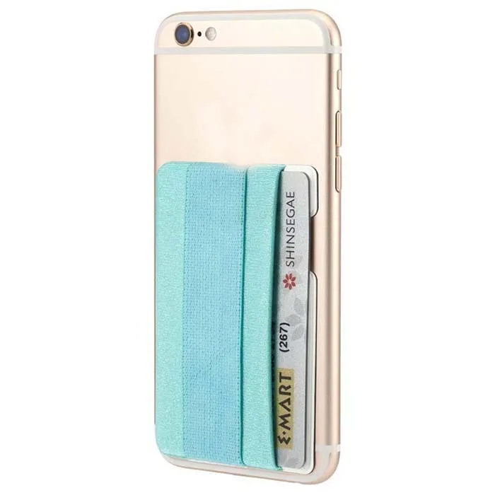 Lycra Cloth Cardholders Phone case Sticky Cardholder for Cellphone Color Print Holder for Phone