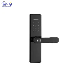 QLEUNG smart door lock S811 tuya wifi ttlock app remote control with fingerprint password card key unlocking wifi smart locks