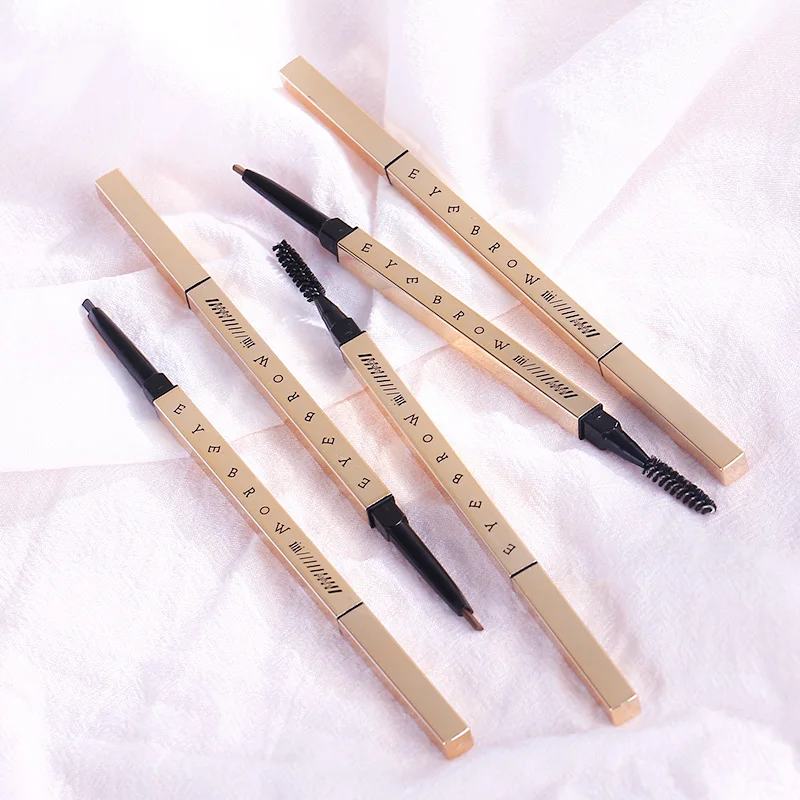 thin with brush white brow custom with brush microblading waterproof private label eyebrow pencil