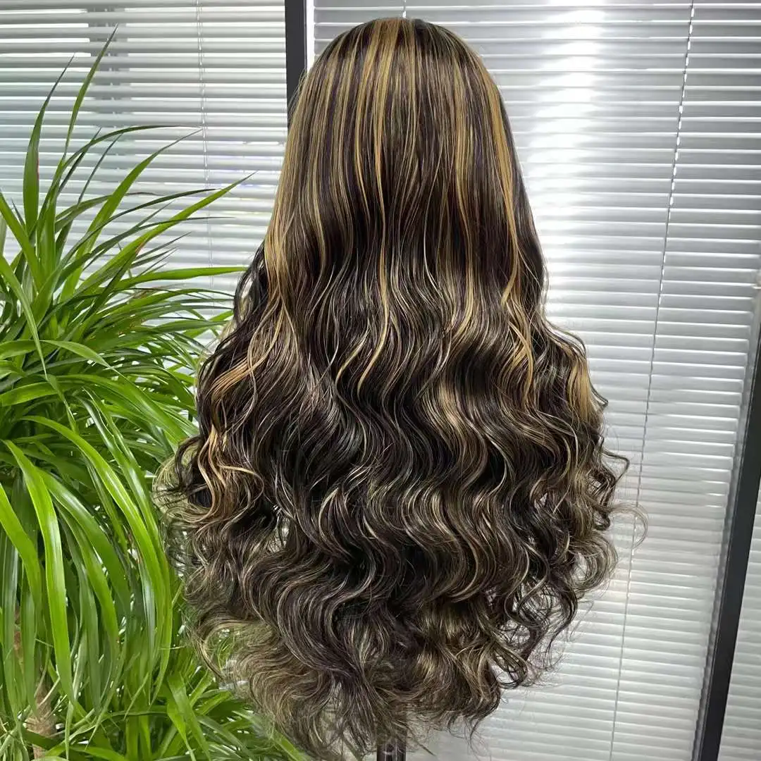 Hottest sale Premium synthetic lace front wigs 13*3 Highlight long wavy futura wholesale synthetic wigs front lace
