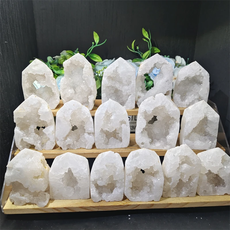 Wholesale Natural Crystal Clear Quartz With Durzy Tower Healing Point for Home  Decoration