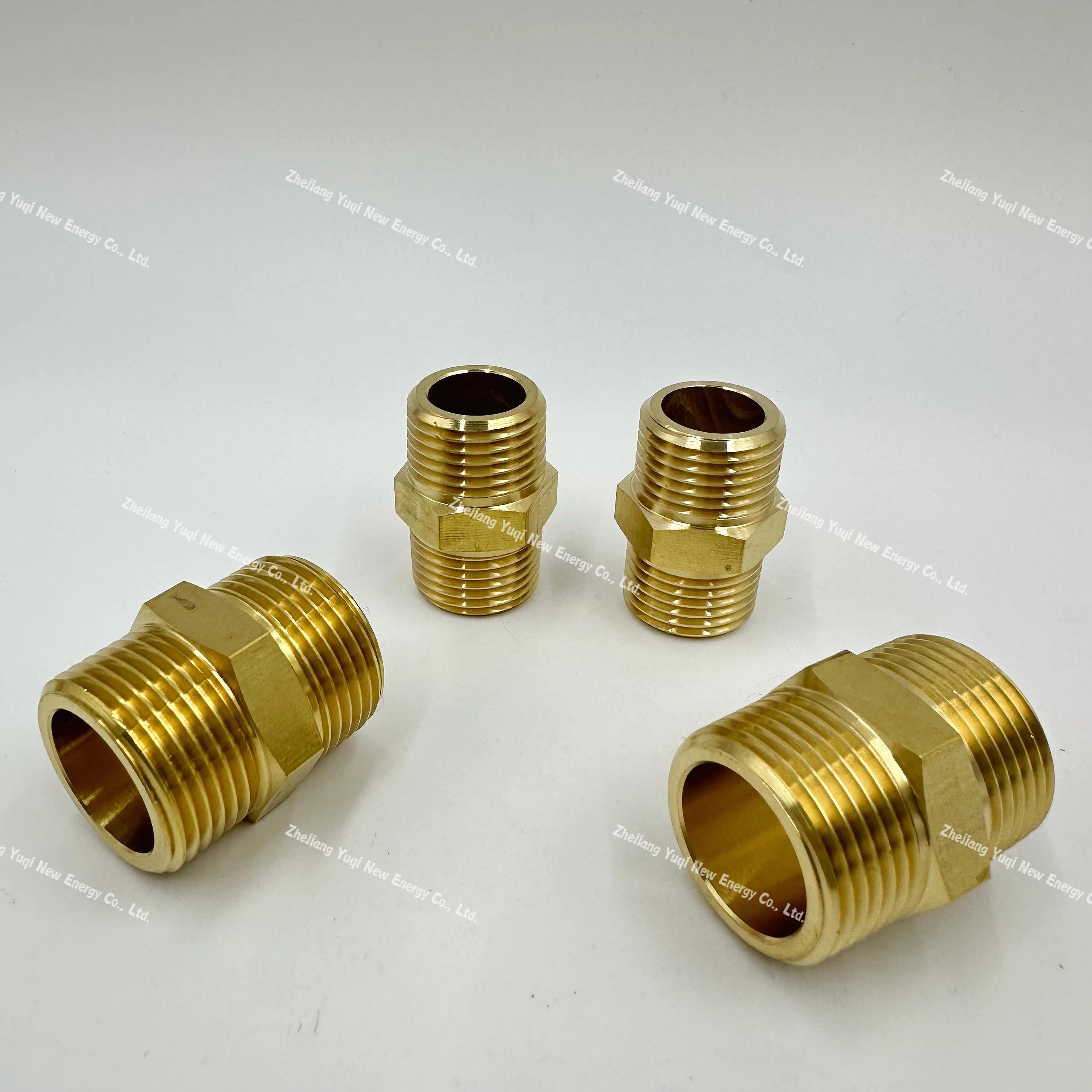 Threaded Hydraulic Pipe Brass Tube Fittings Male Nipples Custom Delay Nipples