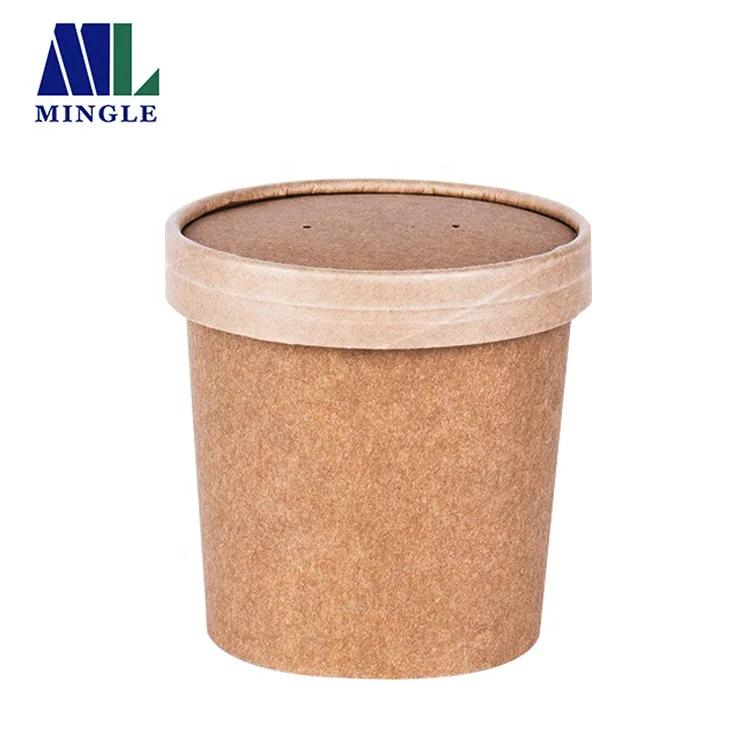 
Vasos Biodegradables Kraft Paper Soup Cup Cardboard Cups 
