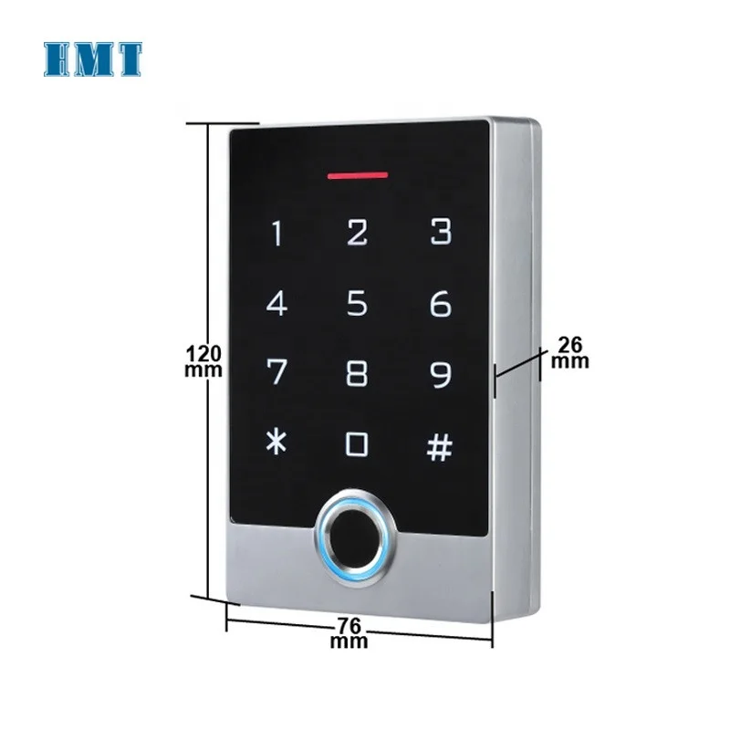 IP68 Waterproof Tuya APP WiFi Keypad Touch Screen Fingerprint Rfid Access Control Reader fingerprint biometric reader