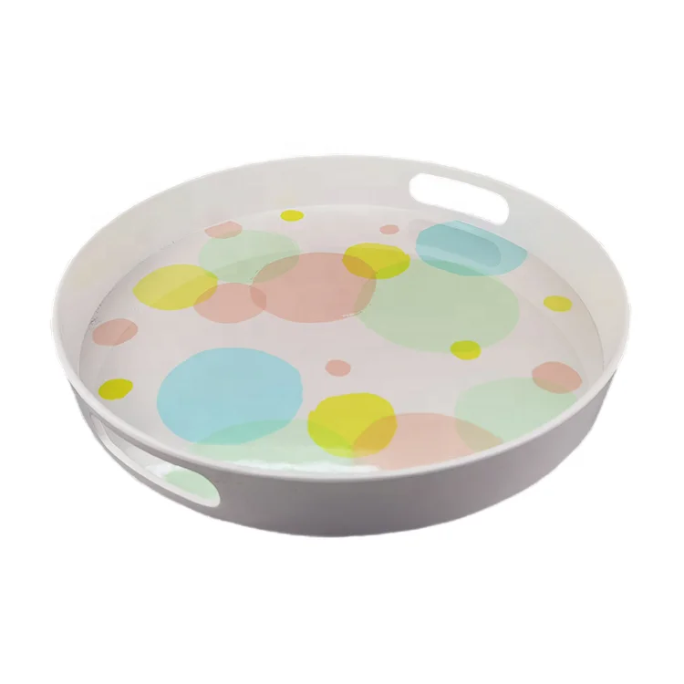 13.8 inch Custom Print Plastic Melamine Fruit Tray