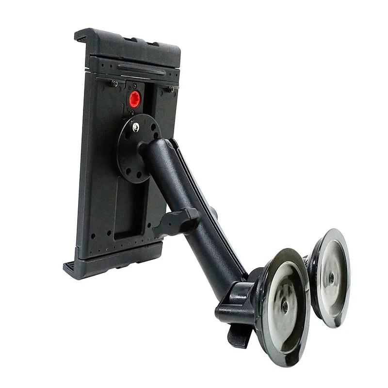 flexible rugged tablet bracket aluminum daul suction cup car tablet holder for ipad holder car windscreen