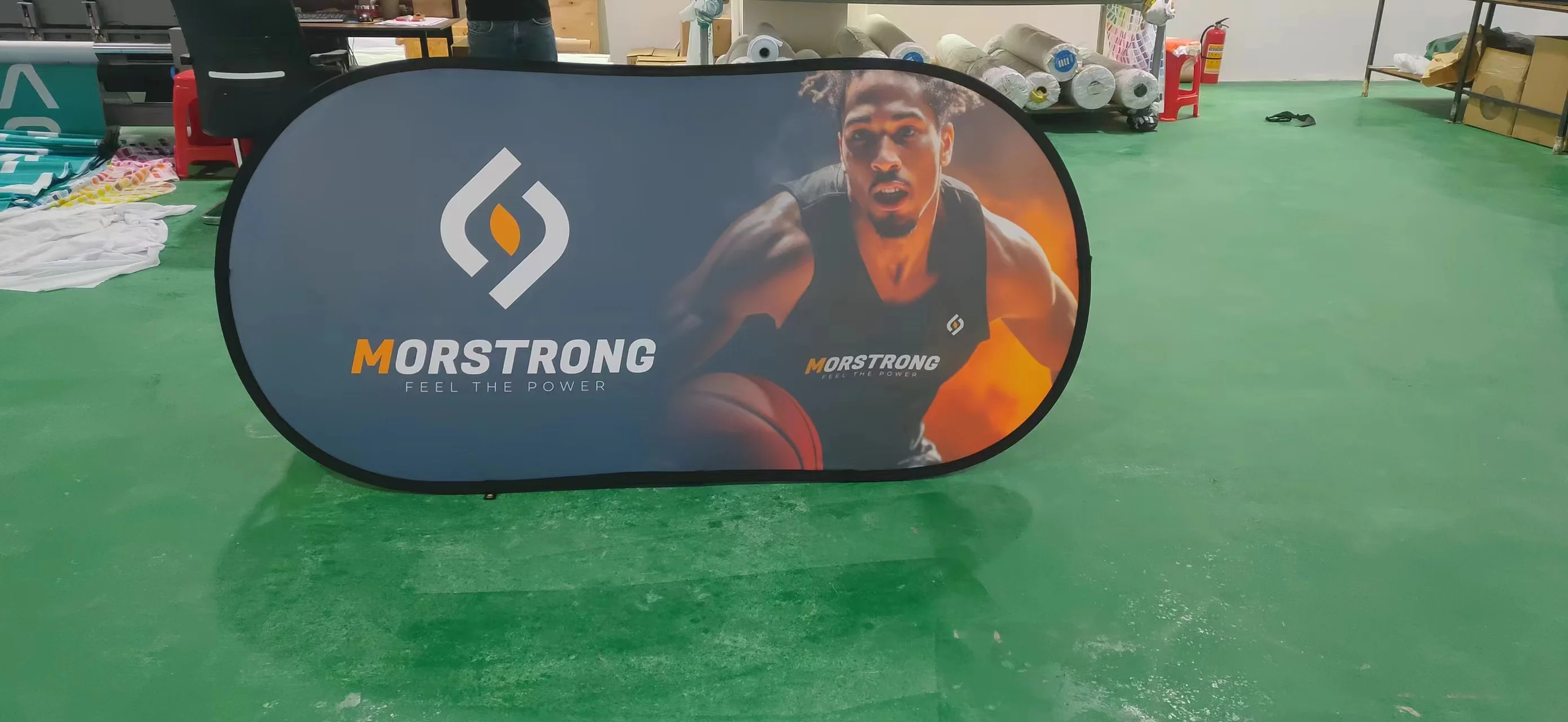 Factory Price Promotion Outlet Double-side Advertisement Outdoor Foldable Pop-up A-frame Sports Frame Elastic A Banner