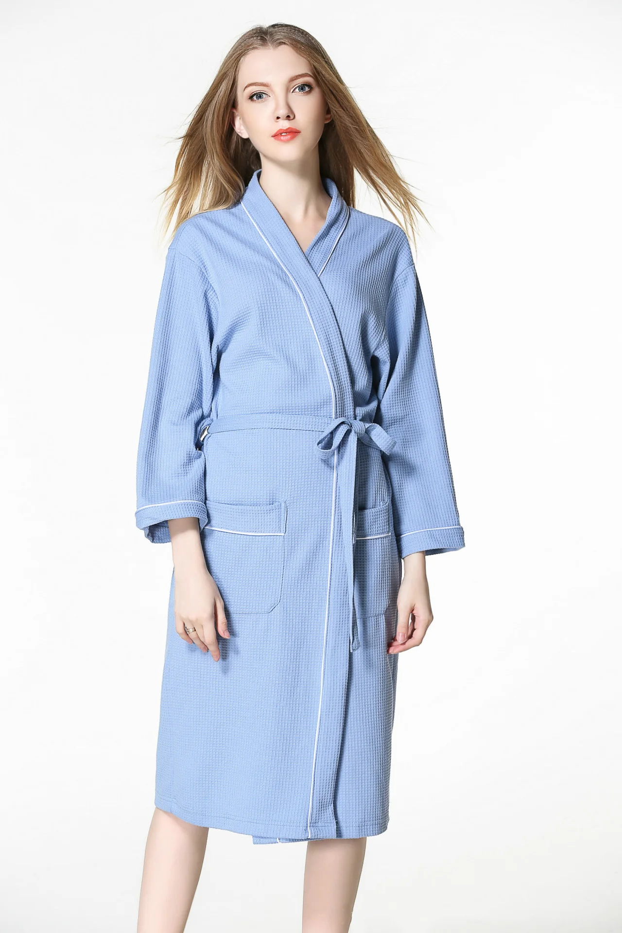 Wholesale Luxury Autumn Hotel Waffle Soft Cotton Couples