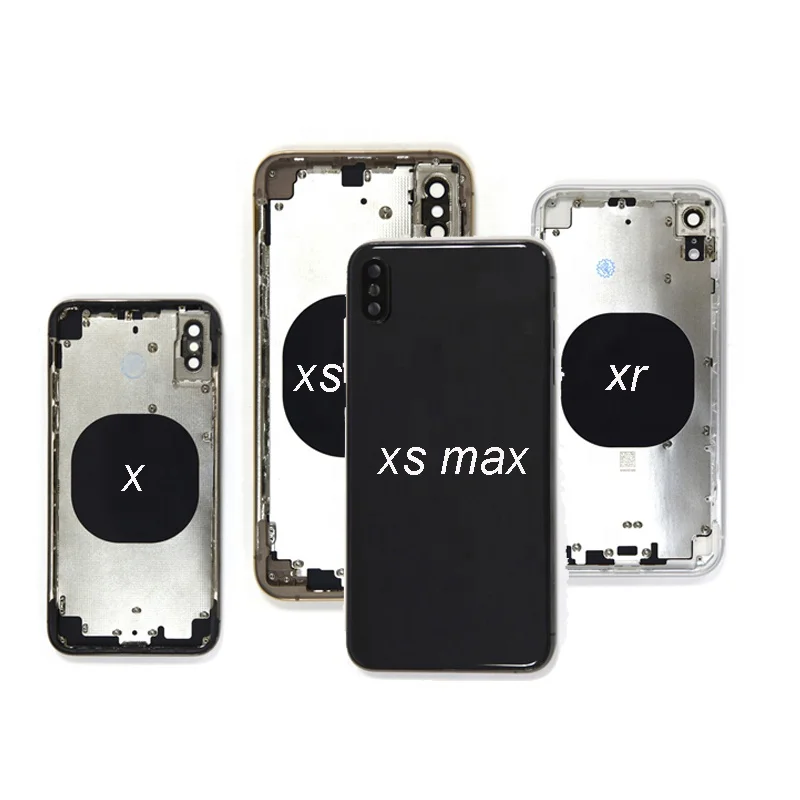  Корпуса для задней крышки аккумуляторной батареи мобильного телефона Iphone X XS Max XR средняя рамка с логотипом на