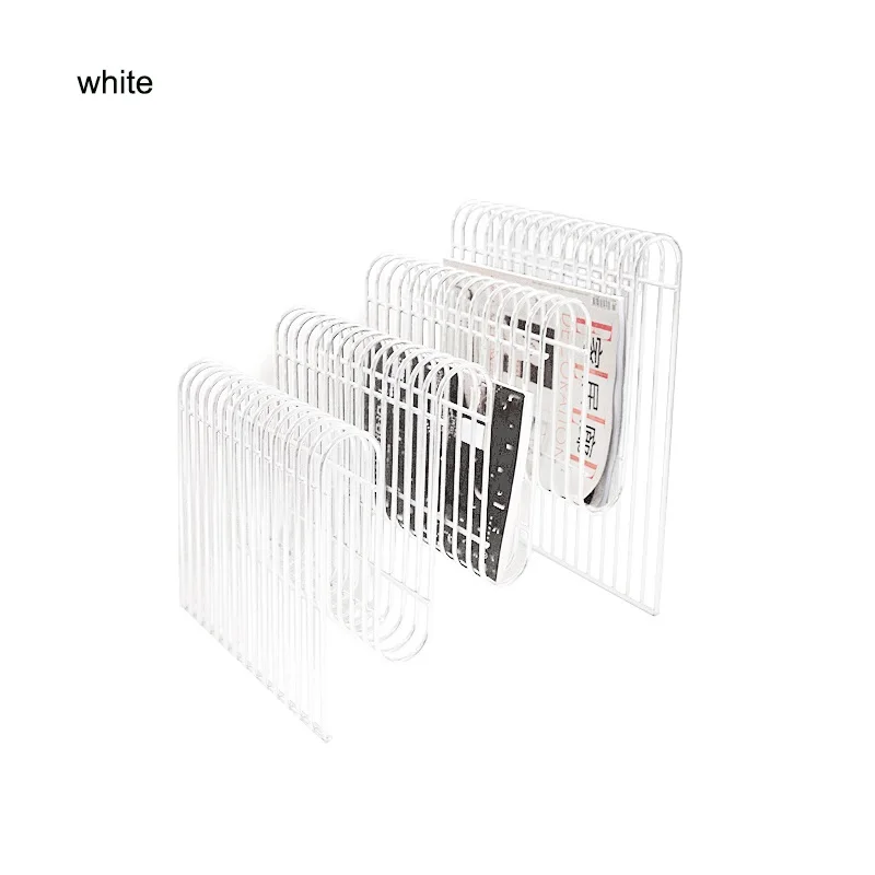 High quality gold desktop modern rack magazine rack metal wire magazine display racks