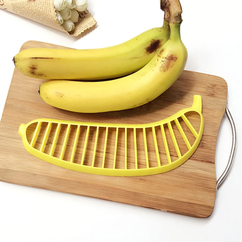 Banana Cut Gadget for Kitchen Easy Plastic Banana Slicer Cutter