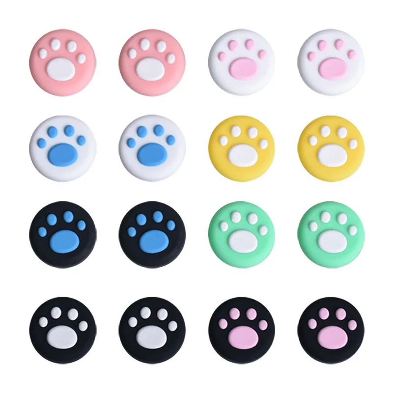 Cat Paw Sakura Thumb Stick Grip Cap Joystick Cover For Sony Playstation Dualshock 4/3 PS5/PS4/PS3/Xbox 360/Switch Pro Controller