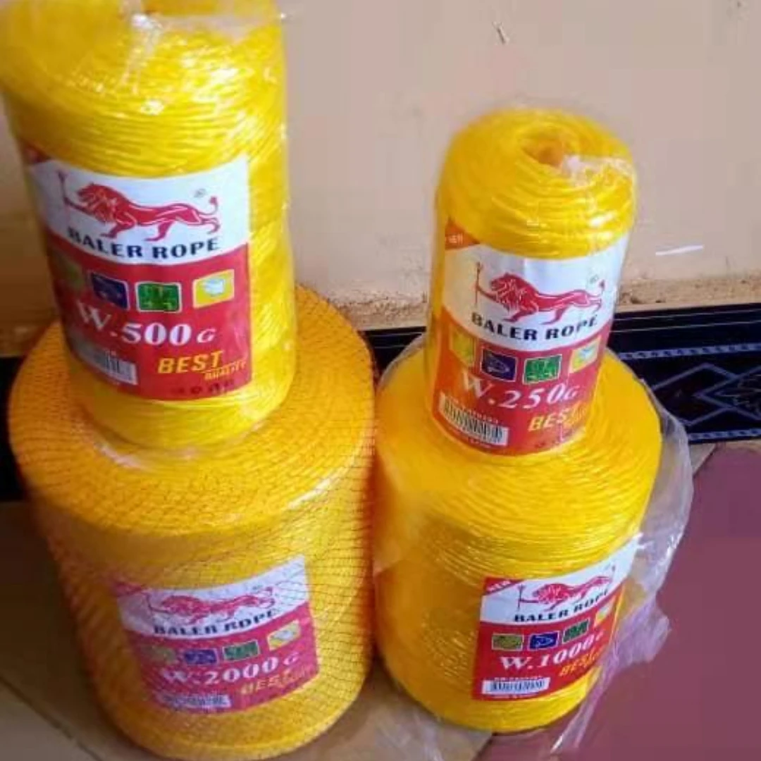 UV Resistance Agriculture Farm Tomato Baler Banana Polypropylene Twine yellow Twisted Fibrillation Rope