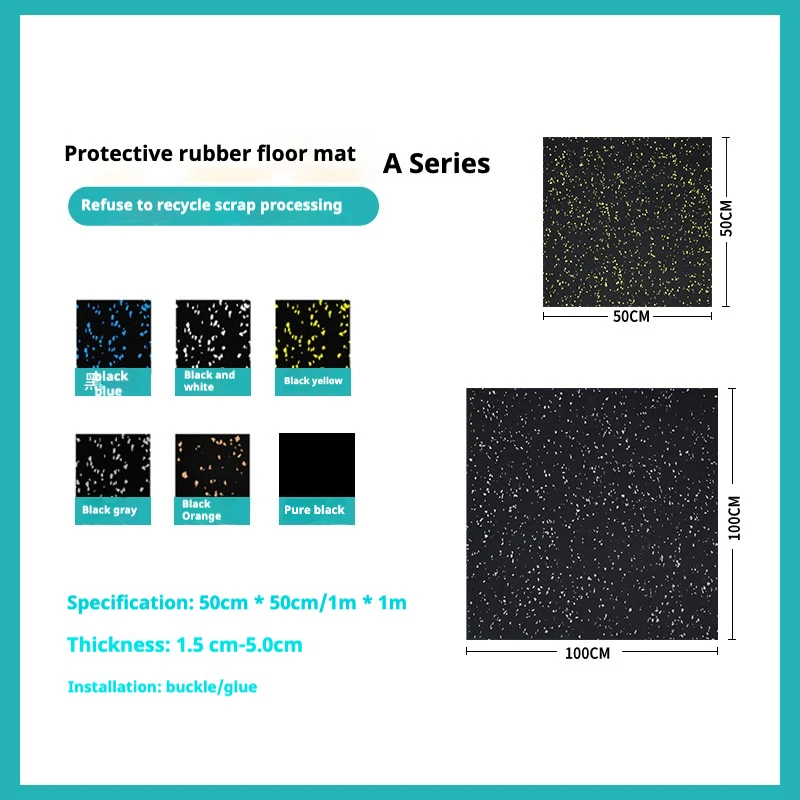 Factory Direct EPDM Rubber Floor Mat Indoor Gym Cushioning Mat Soundproof Sports Mat Safety Environmental Artificial Grass