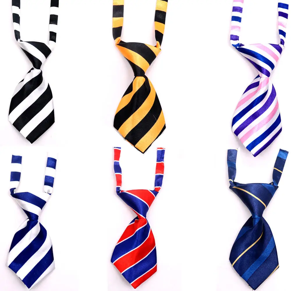Wholesale Custom Adjustable Grooming Strap Pet Cat Dog Bow Silk Neck Tie Necktie For Collar