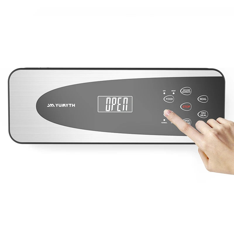 Factory Direct Plastic Stainless Steel Electric Food Vacuum Sealer Handheld LED Indicator Built-in Bag Cutter Touch Button