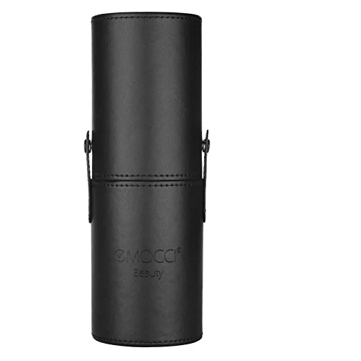 Custom Make Up Cosmetic Bag Travel Acrylic Lid Cylinder Leather Sets Organizer Makeup Brush Holder