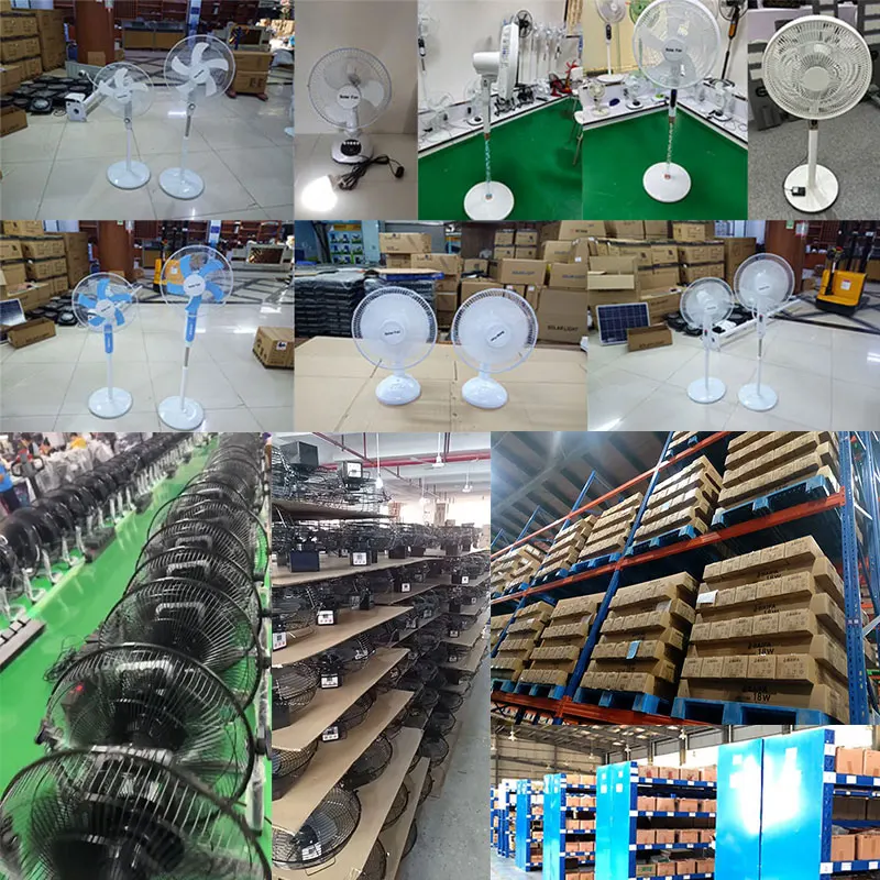 AC DC 20 inch USB Knob Switch  TDSCF1BW OEM  Rechargeable  Stand Solar Power fans