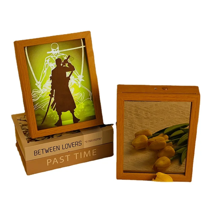 Customizable Creative Photo Lighting Frame with UV Printing Iron Metal Mirror Style