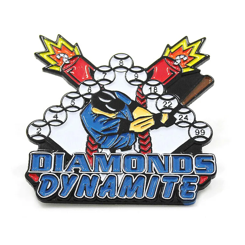 Factory Directed Custom Badges Sports Baseball Pins Enamel Badge Metal Souvenir Maker