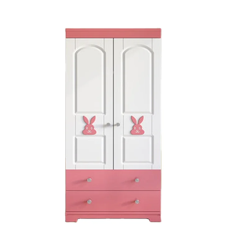 
Eco-friendly factory kids solid wardrobe closet multi-color Two Doors and Two Drawers wooden bedroom furniture children wardrobe 