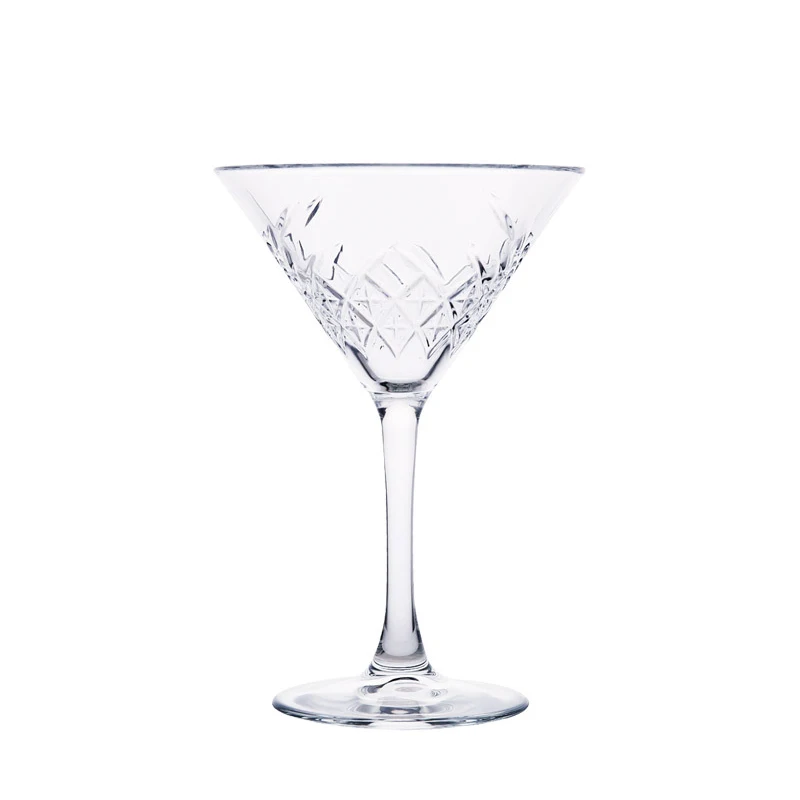 wholesale Hot Selling luxury crystal glass fashion goblet High transparency glass pattern cocktail glass martini glasses