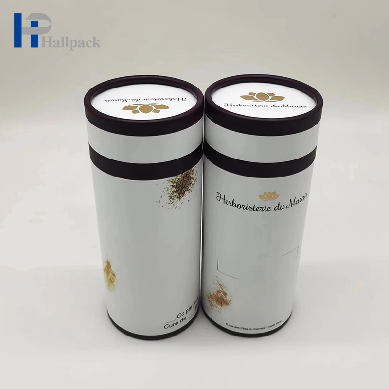 Bio-degradable Food Grade Cardboard Cylinder Box Spice Paper Tube Packaging