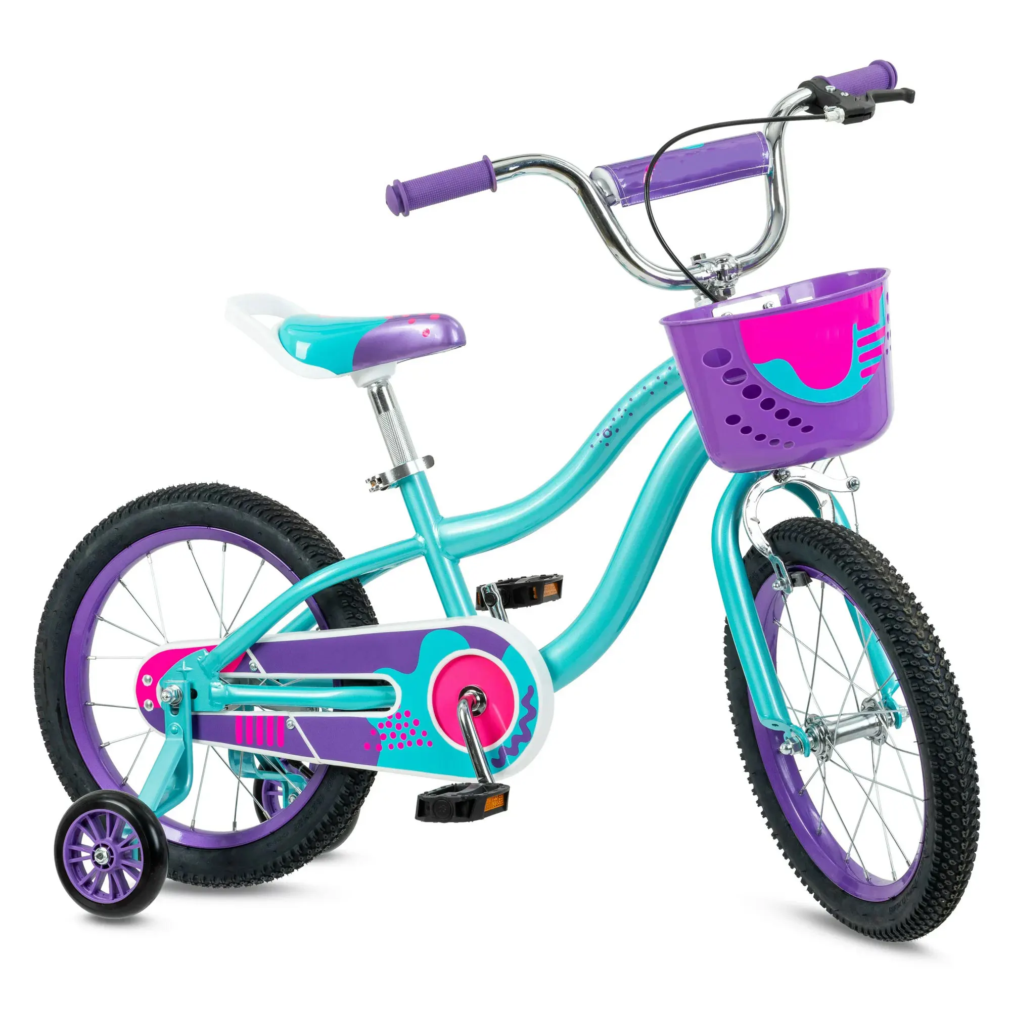 Factory wholesale 12 16 inch Girls Kids Bike with Basket and training wheels for 3-6 years old boys and girls children bicycle