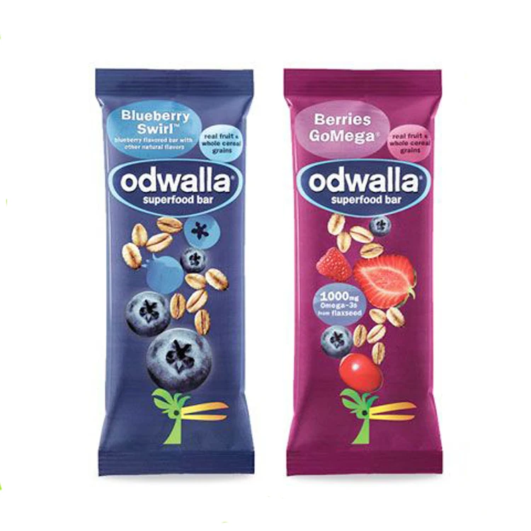 custom digital printers heat seal cereal chocolate bar packaging /protein bar wrapper packaging