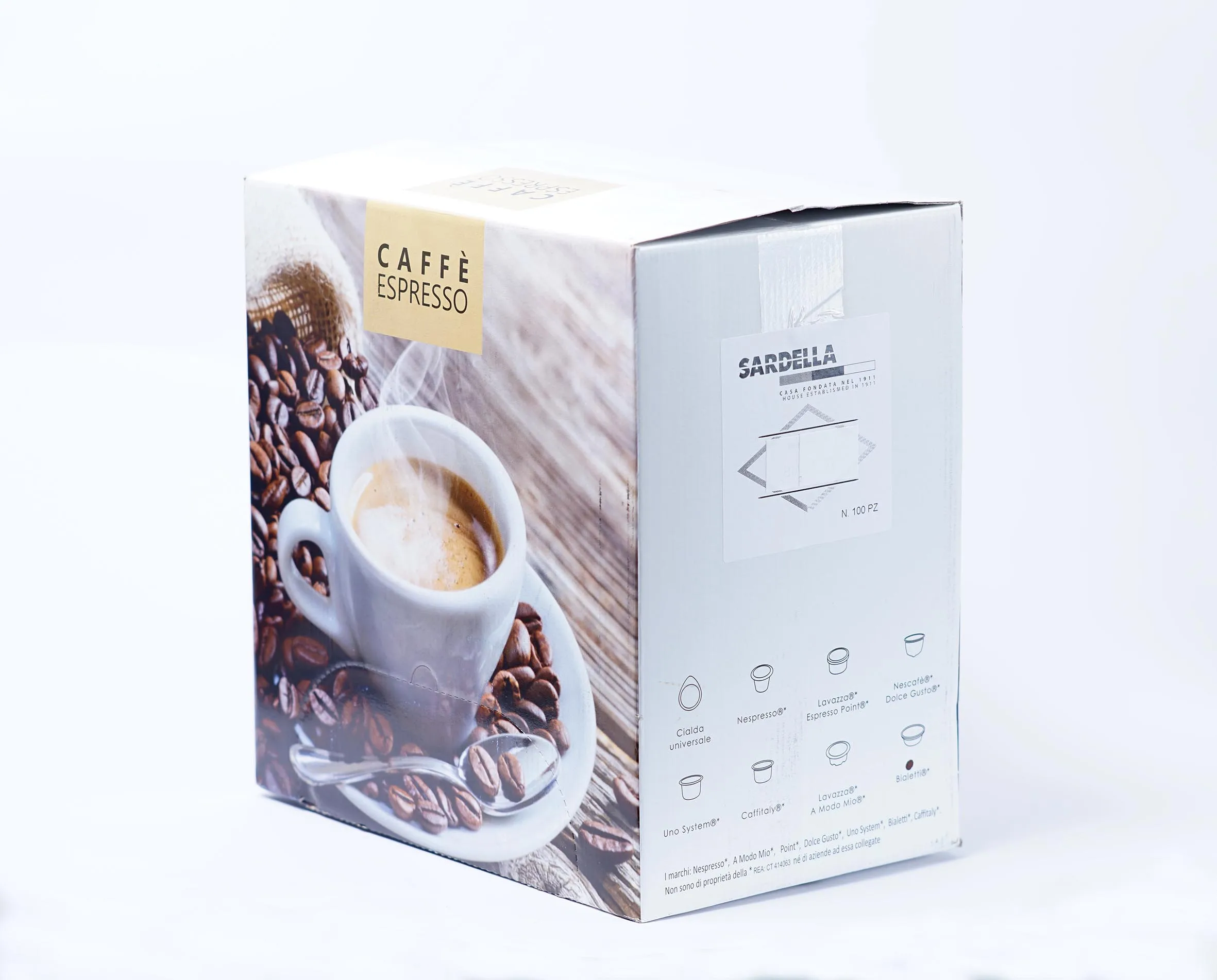 Роскошный продукт-сладкие итальянские капсулы со вкусом кофе 100 штук в упаковке