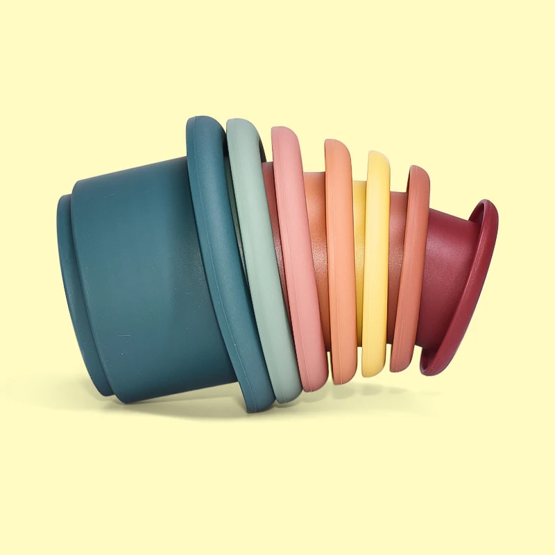 Legenday Kids Sorting Montessori Toys Puzzle Montessori Sensory Toys Baby Stacking Silicone Montessori Early Learning Education