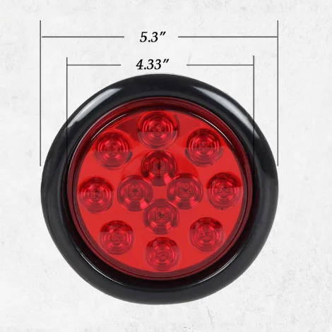 4 inch round led tail lights Emark/ADR/DOT led rear lights for LED truck light vehicle stop turn tail Light