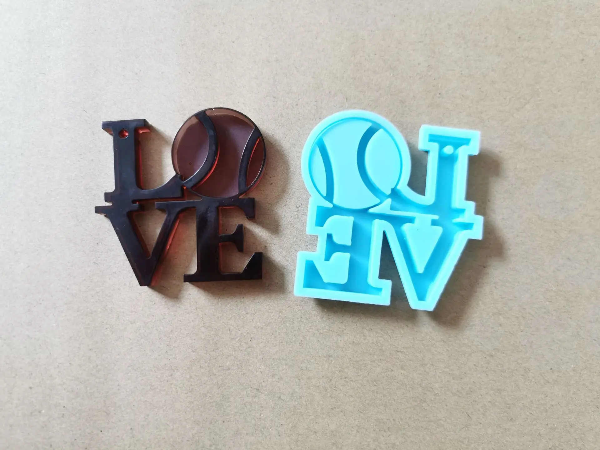 K032512 Amazon hot style love series football basketball  rugby volleyball key ring mold 3D key chain silicone mold