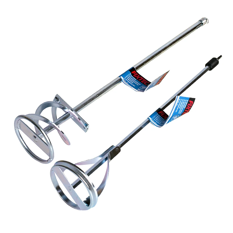 FIXTEC 400*80*8mm Durable Cement Paint Mixer Paddle Blender Electric Paint Mixer Drill Paddle Mixer Machine