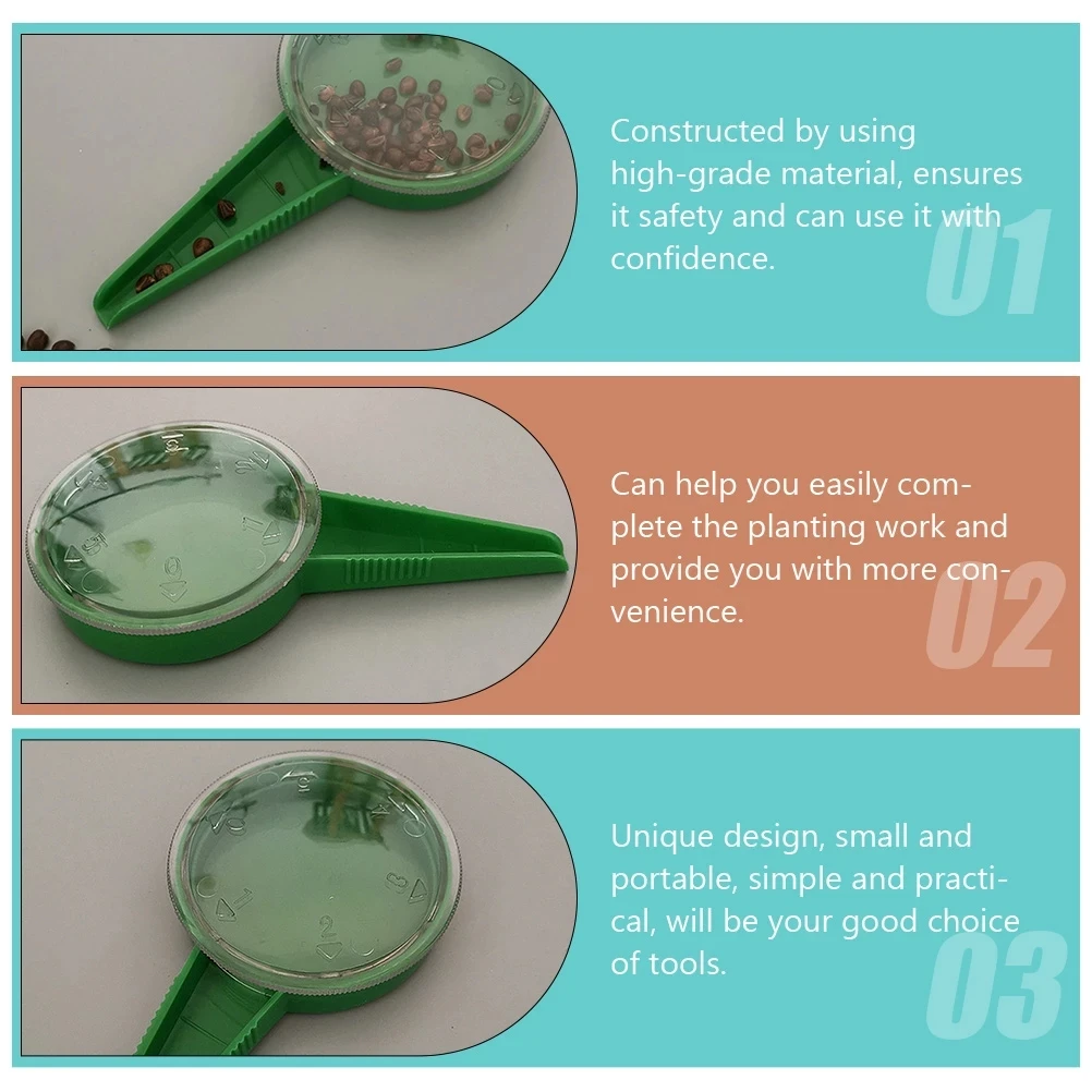 Adjustable Size Seeder Dia Dispenser Sower Seeder 5 In 1 Plastic Disseminator Farm Garden Plant Supplies Tool