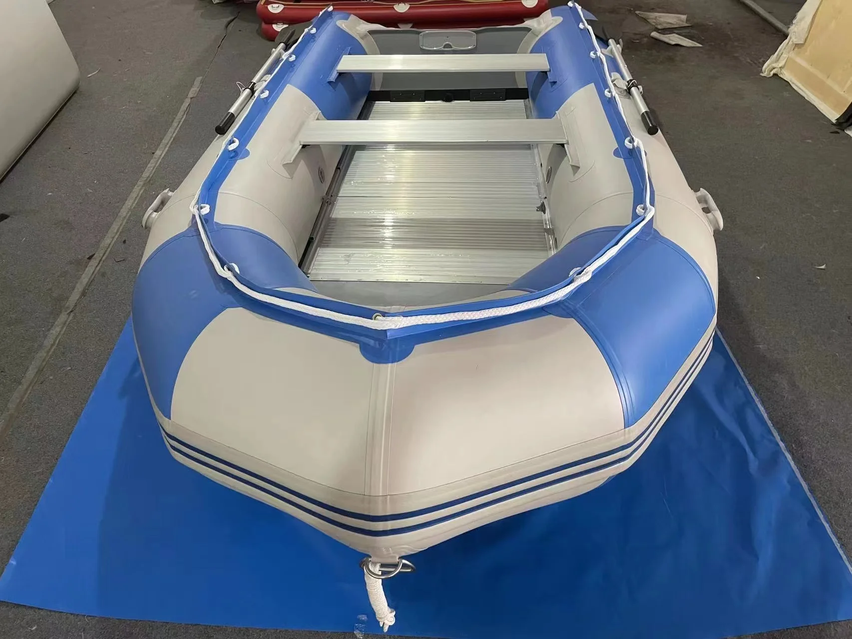 Алюминиевый пол ПВХ складной понтон надувная лодка для продажи