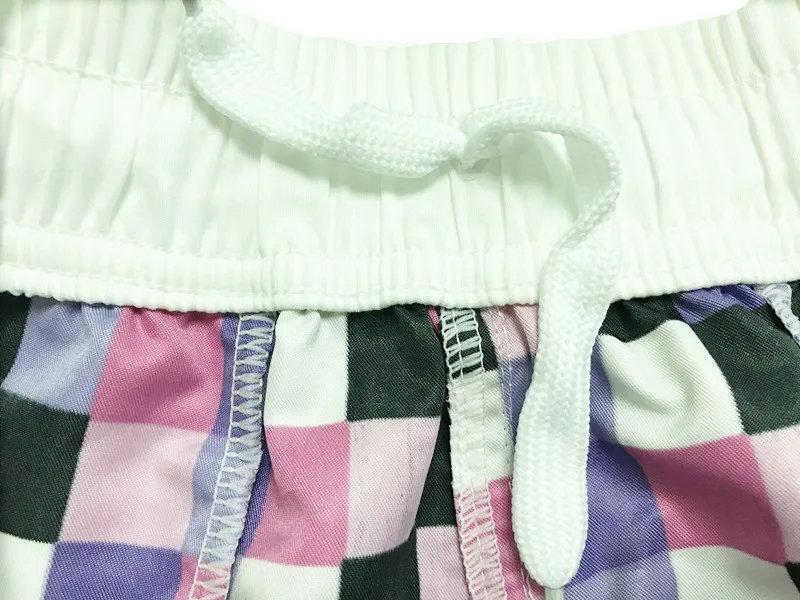 Custom baby kids swim trunks wholesale wholesale high quality cute little girls purple plaid summer beach shorts
