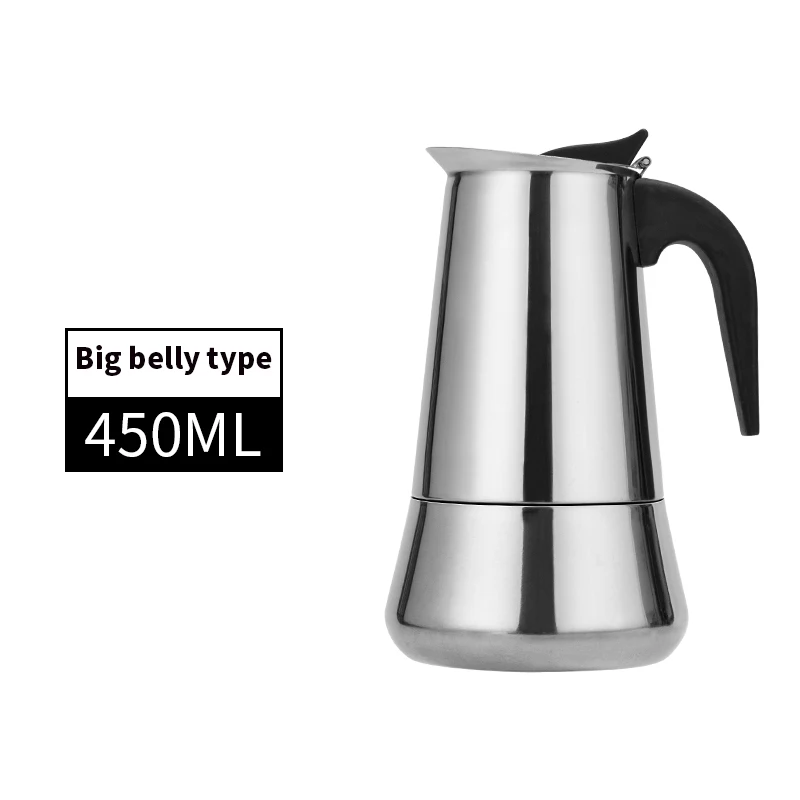 Hot Sale Professional 450Ml Stainless Steel Espresso Coffee Maker