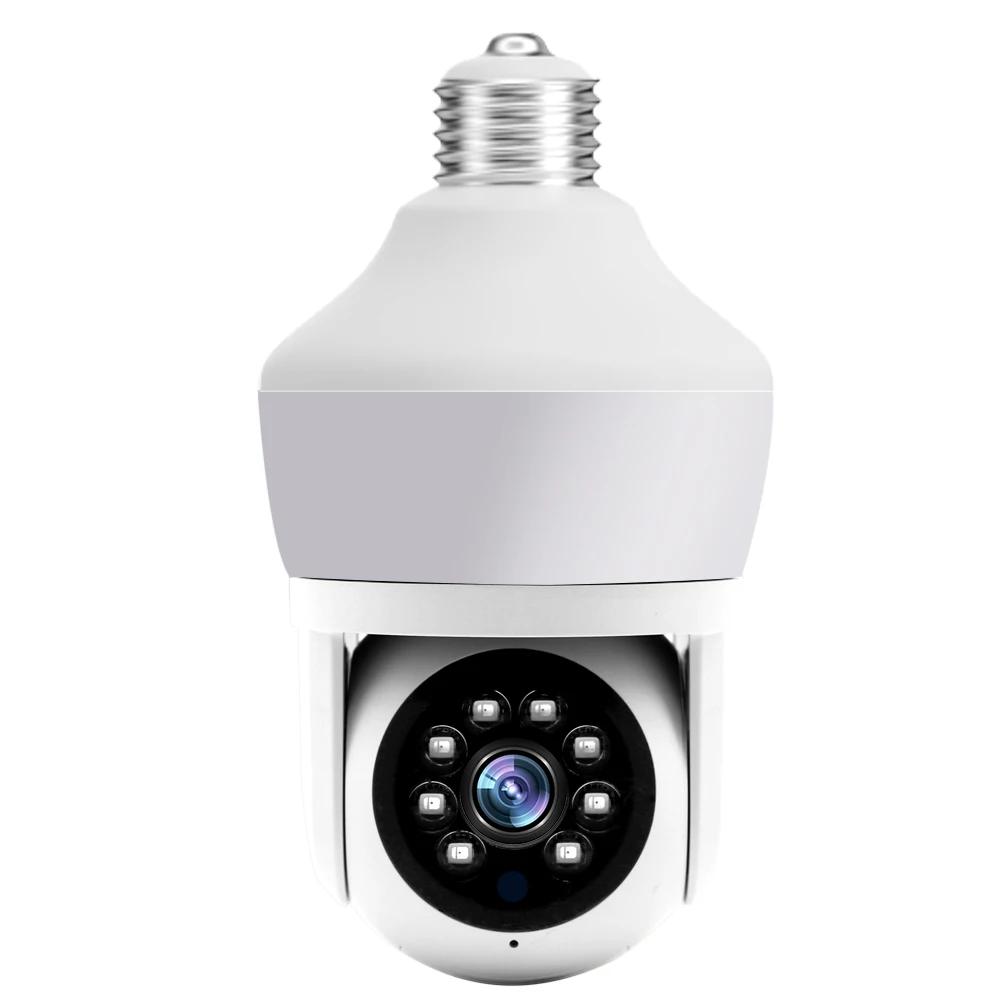 3MP HD Внутреннее освещение Регулируемая угловая лампа 360 градусов панорамная камера ночного видения