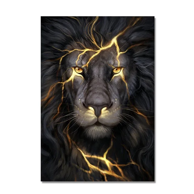 Modern Animal Lion Canvas Paintings and Arts Wall Decorations for Home  Living Room Bedroom Waterproof Paintings and Arts OEM