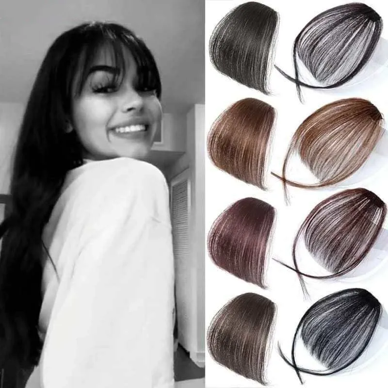 Private Label Bang Human Hair Wigs Bang Hair Piece Natural Human Hair Front Bangs Extensions