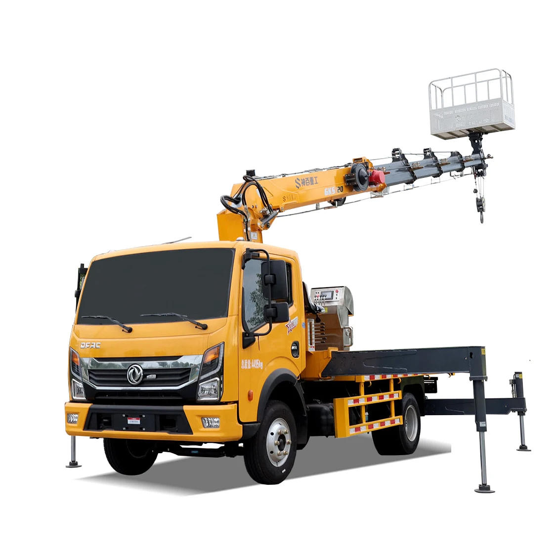 Dongfeng 4X2 Wrecker Towing Truck 8ton Telescopic Boom Crane Insulated Arm Aerial Work Truck